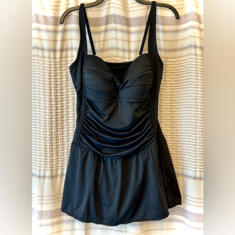 XXL Rose Marie Reid Sweetheart Swim Dress with Adjustable Straps